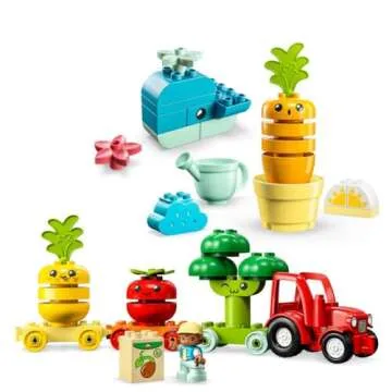 LEGO DUPLO Fruit & Vegetables Gift Pack 66776 Amazon Exclusive STEM Toy for Toddlers Ages 1-3, Grow-Your-Own Food Toy for Imaginative Role Play, Features a Buildable Animal & Expressive Characters