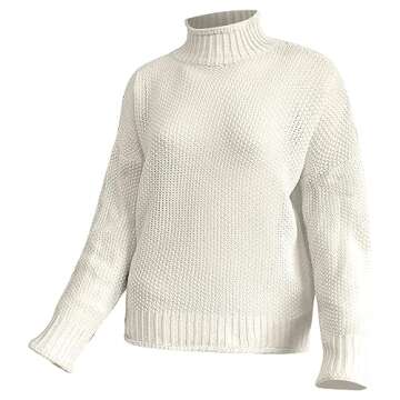 Women's Casual Long Sleeve Pullover Sweaters Mock Neck Oversized Ribbed Knit 2024 Fall Winter Sweate...