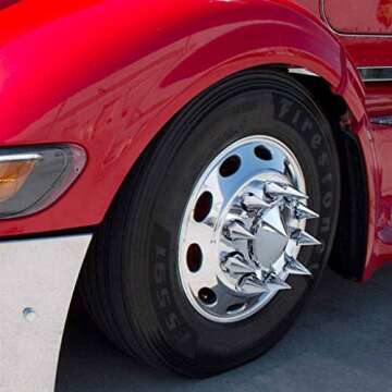 Stylish Chrome Spike Lug Nut Covers for Trucks | TORQUE