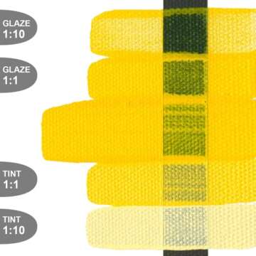 Fluid Acrylics by GOLDEN, Hansa Yellow Opaque, 4 fl. oz. Bottle, Professional Acrylic Paint, Semi-Op...