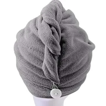POLYTE Microfiber Hair Turban Wrap for Quick Drying
