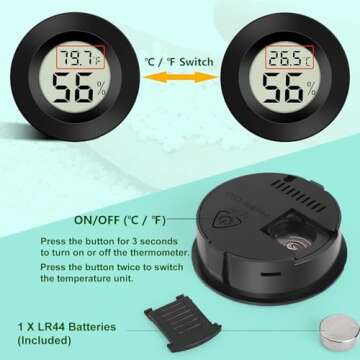 Thlevel Mini Digital Thermometer Hygrometer for Home Use