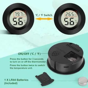 Thlevel Mini Digital Thermometer Hygrometer for Home Use