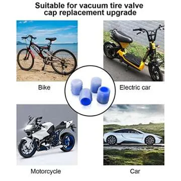 Luminous Tire Valve Stem Caps for Car, 12PCS Fluorescent Glow in The Dark Air Caps Cover, Illuminated Corrosion Resistant Tire Pressure Caps, Universal for Car, Truck, SUV, Motorcycles, Bike (Blue)