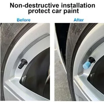 Luminous Tire Valve Stem Caps for Car, 12PCS Fluorescent Glow in The Dark Air Caps Cover, Illuminated Corrosion Resistant Tire Pressure Caps, Universal for Car, Truck, SUV, Motorcycles, Bike (Blue)