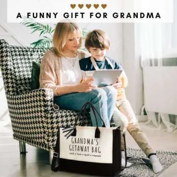 Grandma Gifts - Gifts for Grandma from Granddaughter, Grandson, Grandkids, Grandchildren - Valentines Day Gifts for Grandma, Grandma Valentine Gift - Grandma Birthday Gifts, Christmas Gifts - Tote Bag