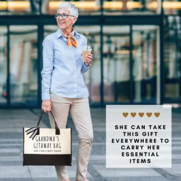 Grandma Gifts - Gifts for Grandma from Granddaughter, Grandson, Grandkids, Grandchildren - Valentines Day Gifts for Grandma, Grandma Valentine Gift - Grandma Birthday Gifts, Christmas Gifts - Tote Bag