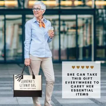 Grandma Gifts - Gifts for Grandma from Granddaughter, Grandson, Grandkids, Grandchildren - Valentines Day Gifts for Grandma, Grandma Valentine Gift - Grandma Birthday Gifts, Christmas Gifts - Tote Bag