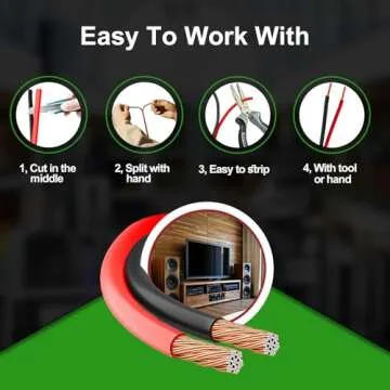 TYUMEN 100FT 14/2 Gauge Red Black Cable Hookup Electrical Wire LED Strips Extension Wire 12V/24V DC, 14AWG Flexible Extension Cord for LED Ribbon Lamp Tape Lighting