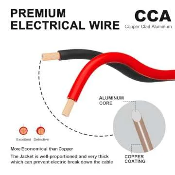 TYUMEN 100FT 14/2 Gauge Red Black Cable Hookup Electrical Wire LED Strips Extension Wire 12V/24V DC, 14AWG Flexible Extension Cord for LED Ribbon Lamp Tape Lighting