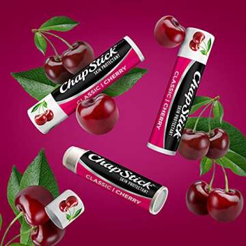 ChapStick Classic Cherry Lip Balm Tube, Flavored Lip Balm for Lip Care on Chafed, Chapped or Cracked...