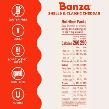 Banza Cheddar Mac & Cheese - Gluten Free Protein Meal