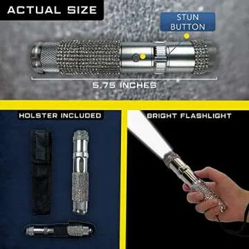 Jolt RhineStun Stun Gun Flashlight for Women'Safety and Style