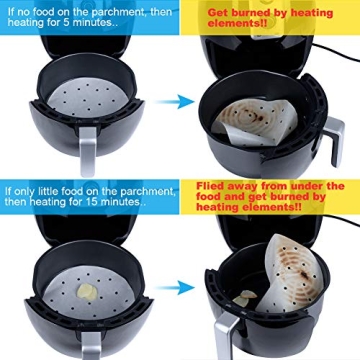 Set of 200 Air Fryer Parchment Paper for Easy Cooking