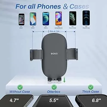 OQTIQ Windshield Phone Mount for Car [Gooseneck 13" Long Arm] Car Phone Holder Mount Dashboard Windshield Strong Suction Cup Cell Phone Holder Car Truck for iPhone 16 15 14 All Mobile Phones