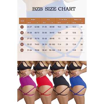 BZB Women's Booty Shorts High Waisted Sexy Activewear