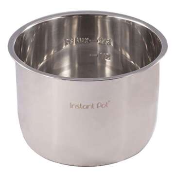 Instant Pot Stainless Steel Inner Cooking Pot 8-Qt, Polished Surface, Rice Cooker, Stainless Steel Cooking Pot