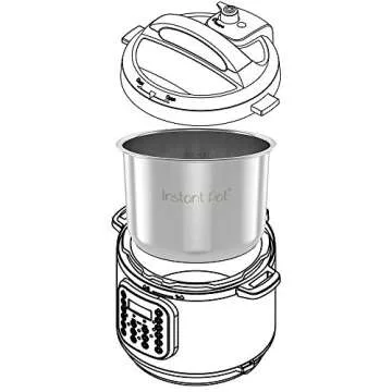 Instant Pot Stainless Steel Inner Cooking Pot 8-Qt, Polished Surface, Rice Cooker, Stainless Steel Cooking Pot