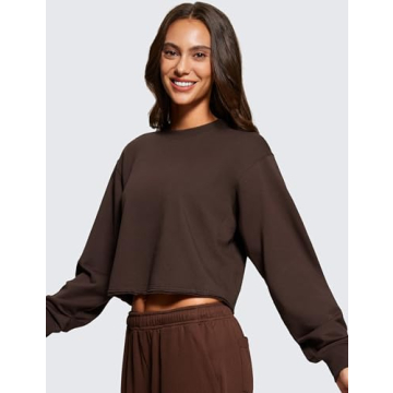 Stylish CRZ YOGA Cropped Sweatshirt for Women | Soft & Cozy
