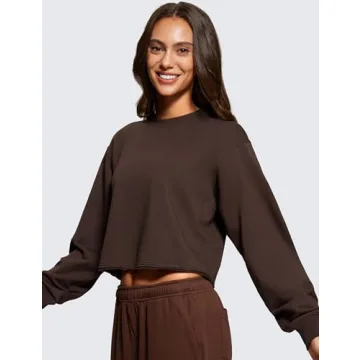 Stylish CRZ YOGA Cropped Sweatshirt for Women | Soft & Cozy