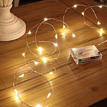 ANJAYLIA Fairy Lights, Battery Operated 10ft String Lights