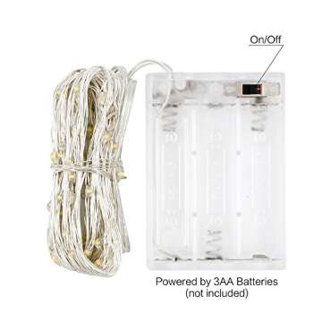 ANJAYLIA Fairy Lights, Battery Operated 10ft String Lights