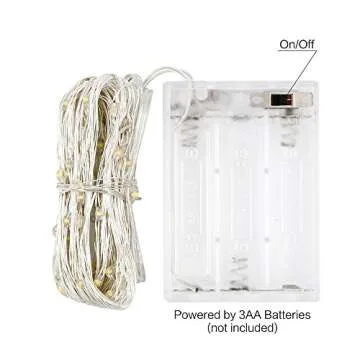 ANJAYLIA Fairy Lights, Battery Operated 10ft String Lights