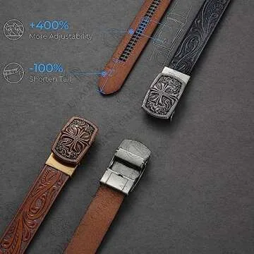 CHAOREN Micro Adjustable Men’s Leather Western Belt