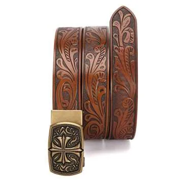 CHAOREN Micro Adjustable Men’s Leather Western Belt