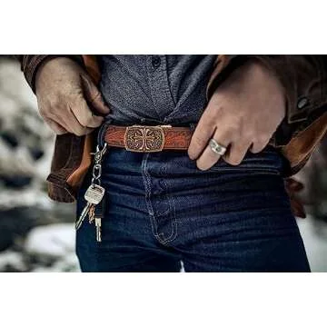 CHAOREN Micro Adjustable Men’s Leather Western Belt