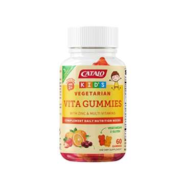 CATALO Children's Vita Gummy Bears - Multivitamins & Minerals, 60 Vegetarian Gummies, Mixed Fruit Flavor, Supports Healthy Growth