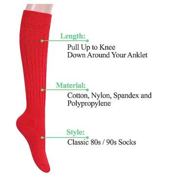 sockfun Novelty Slouch Socks - Retro Style for Women & Girls