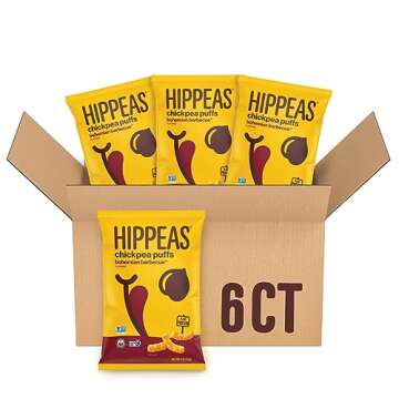 Hippeas Chickpea Puffs, Bohemian BBQ, 4 Ounce (Pack of 6), 4g Protein, 3g Fiber, Vegan, Gluten-Free,...