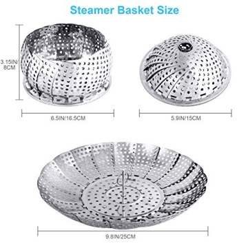 Versatile Collapsible Stainless Steel Steamer Basket