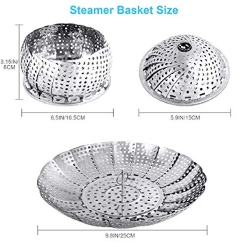 Versatile Collapsible Stainless Steel Steamer Basket
