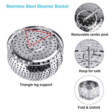 Versatile Collapsible Stainless Steel Steamer Basket