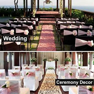 WENSINL Pack of 25 Organza Chair Sashes for Wedding Decor 7x108 inches Crystal Yarn Purple Chairs Bows for Party Supply Banquet Hotel Restaurant Decorative Chiffon Chair Knots Ties (25 Pieces, Purple)