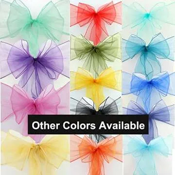 WENSINL Pack of 25 Organza Chair Sashes for Wedding Decor 7x108 inches Crystal Yarn Purple Chairs Bows for Party Supply Banquet Hotel Restaurant Decorative Chiffon Chair Knots Ties (25 Pieces, Purple)