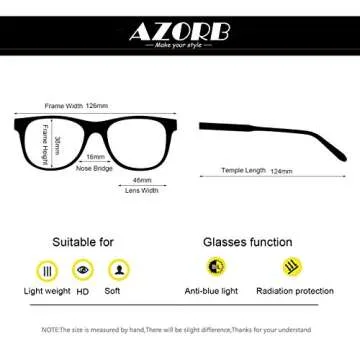 AZorb 2Pack Blue Light Blocking Glasses for Kids TR90 Unbreakable Computer Screen Glasses for Boys & Girls-2 Pack(Transparent pink+Transparent)