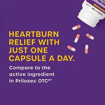 Ultimate Omeprazole Acid Reducer Capsules for Heartburn Relief