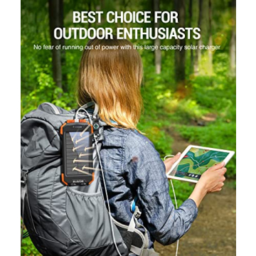 BLAVOR Solar Power Bank - 10,000mAh Portable Charger