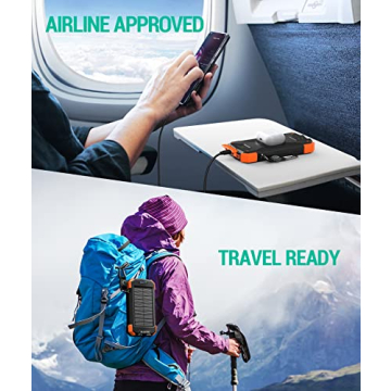 BLAVOR Solar Power Bank - 10,000mAh Portable Charger