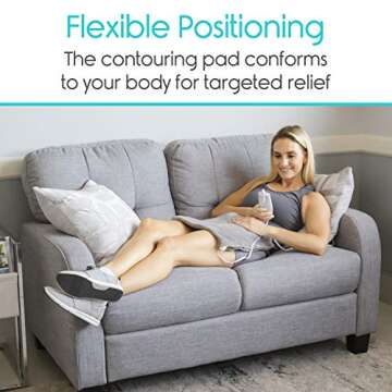 Vive Moist Heating Pad - Electric Heated Warming Hot Wrap for Heat Therapy on Back, Knee, Shoulder, Neck Pain, Period Menstrual Cramps, Cats, Dogs, Pets - Portable, Auto Shut Off (12" x 15")