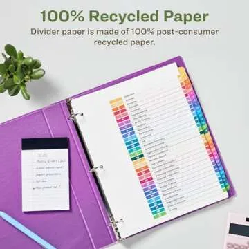EcoFriendly Recycled 31-Tab Binders by Avery