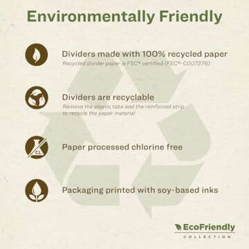 EcoFriendly Recycled 31-Tab Binders by Avery