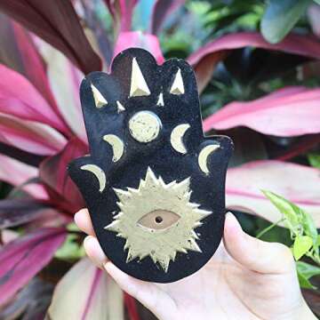 LET'S RESIN Hamsa Molds, Resin Molds, Palm Amulet Molds, Epoxy Resin Hamsa Hand with Incense Holder, LET'S RESIN&Resin Queen Collaboration Design