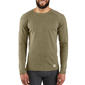 Carhartt Men's Force Heavyweight Base Layer Shirt - Olive Heather