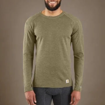 Carhartt Men's Force Heavyweight Base Layer Shirt - Olive Heather