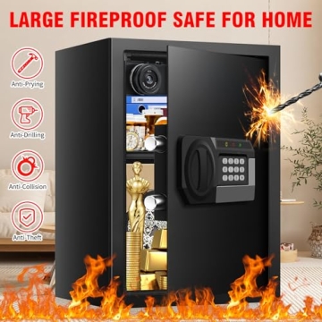 Fireproof & Waterproof Large Safe Box for Home Security