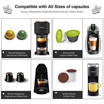 KreAid Coffee Pod Holder for Nespresso & K-Cup Storage